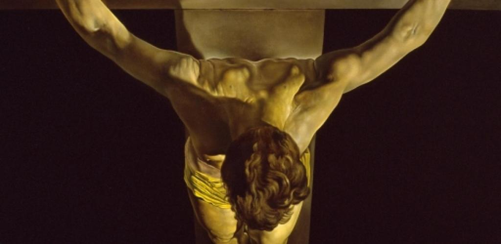 Răstignirea lui Iisus. Sursa foto: https://www.thedaliuniverse.com/en/news-dalis-christ-st-john-the-cross 